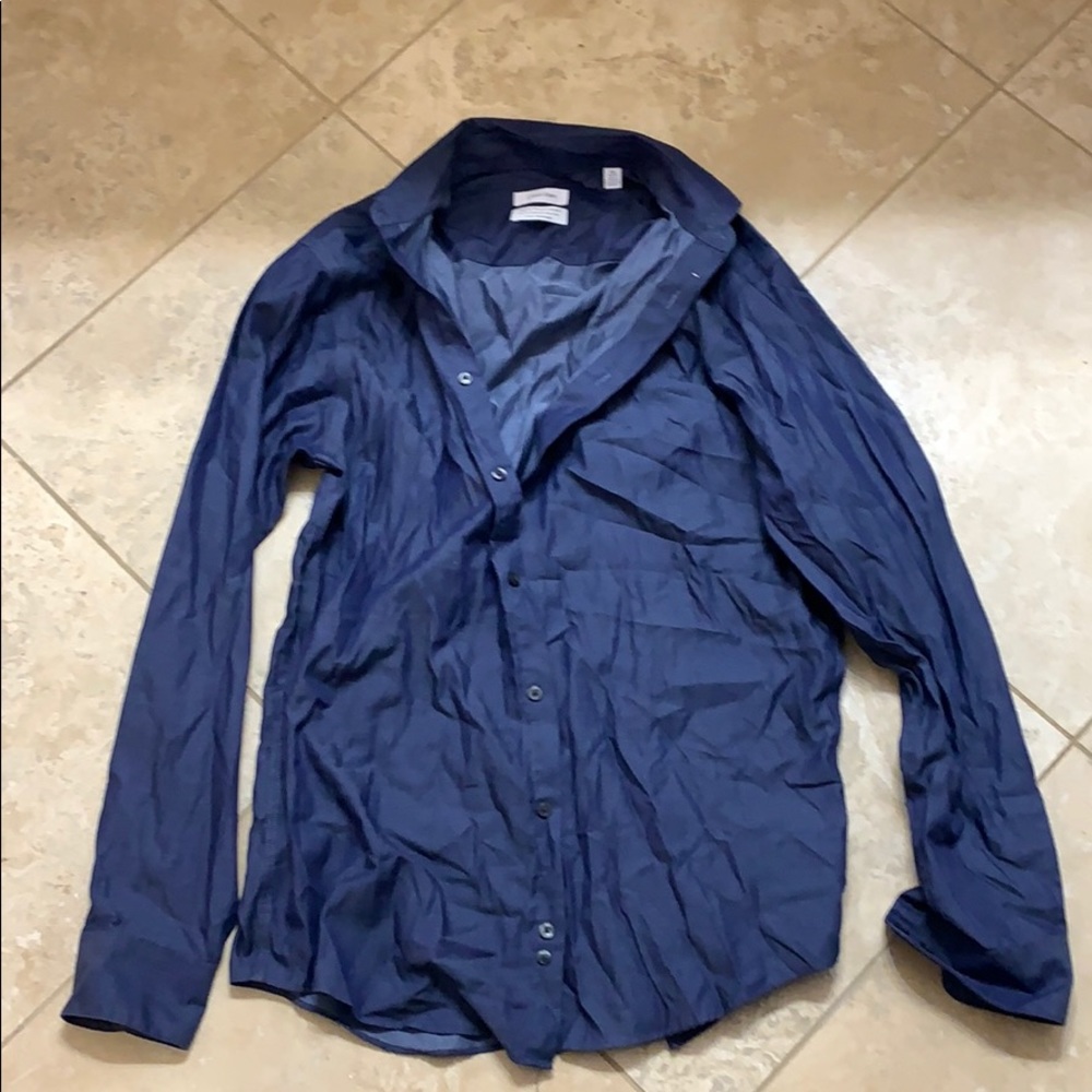 Calvin Klein Dress Shirt Blue Men’s 34 / 3…